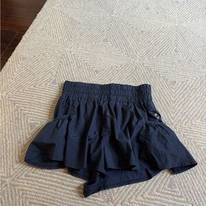 Navy Ruffled shorts